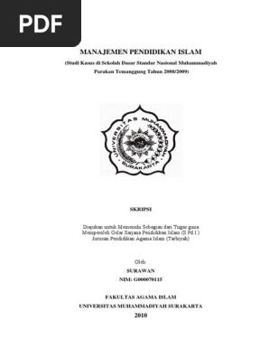 80094828 Skripsi Judul Manajemen Pendidikan Islam Pdf