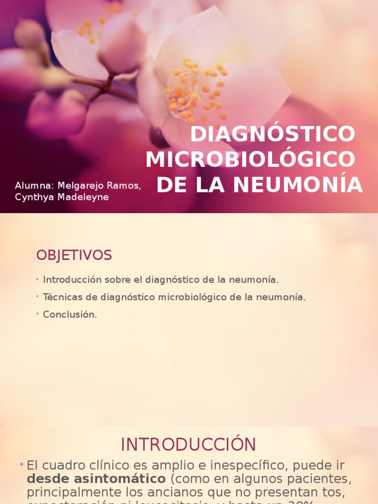 Diagnóstico Microbiológico de La Neumonía | PDF | Neumonía | Tos