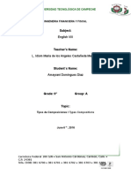 Tipos de Composiciones Inglesas