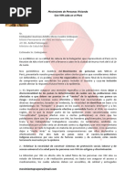 Carta a Embajador de Peru en Misión Permanente de Naciones Unidas 