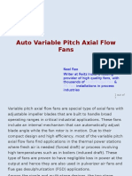 Auto Variable Pitch Axial Flow Fans