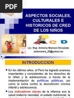 Aspectos Sociales, Culturales e Historicos de CRED de Los Niños