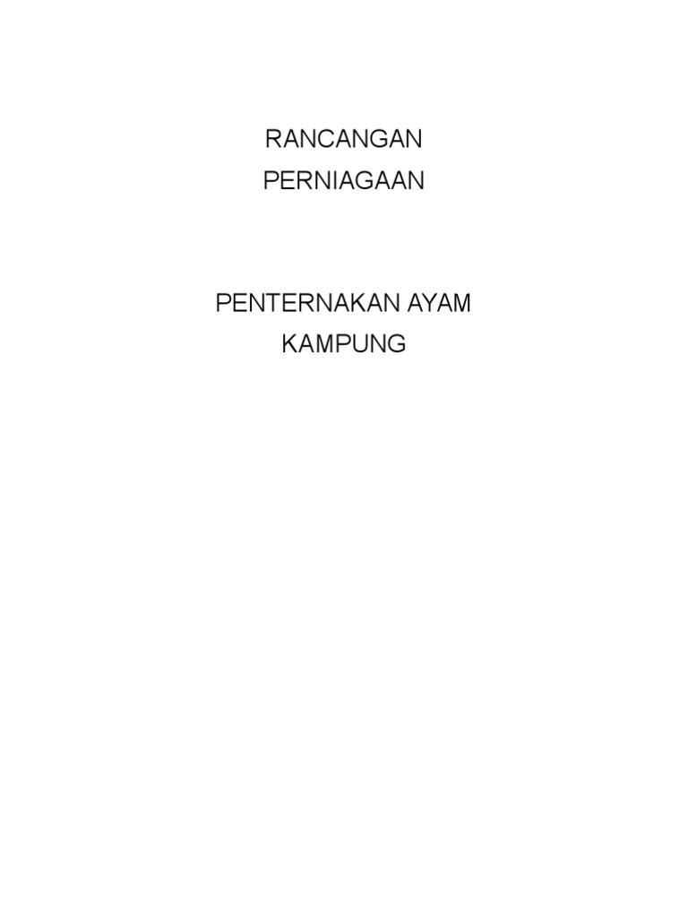 Projek Ayam Kampung  PDF