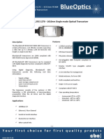 BlueOptics BO11CXXYY280 1000BASE-BX-CWDM GBIC Bidi Transceiver 1271nm Bis 1611nm 80 Kilometer Singlemode SC Simplex 1 Gigabit