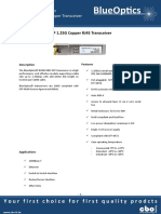 BlueOptics BO08C28S1 1000BASE-T SFP Transceiver 100 Meter RJ45 1 Gigabit PDF