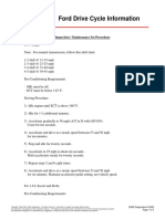 Ford Drive Cycle Information: Inspection / Maintenance Set Procedure