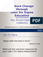 Culture Changethrough lean Six Sigma Education