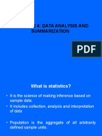 Chapter 4: Data Analysis and Summarization