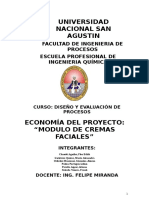 Presupuesto Cremas Faciales