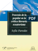 Paredes, Sofía - Travesía de Lo Popular en La Crítica Literaria Ecuatoriana