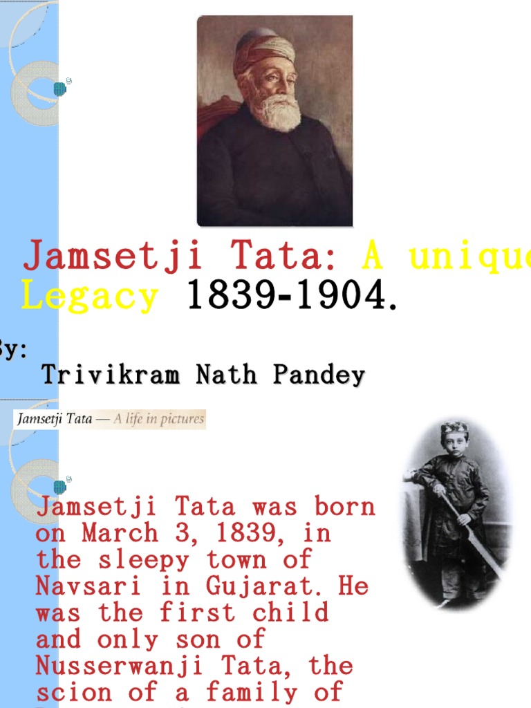 Jamsetji Tata: A Unique Legacy | PDF | Economy Of India
