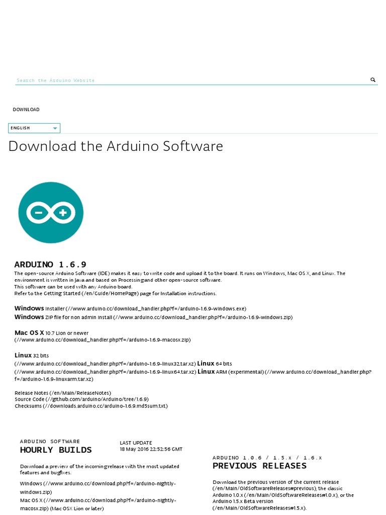 Arduino ide download for mac