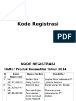 Kode Registrasi 15 September 2014