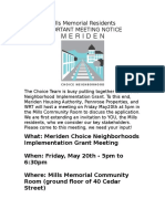 english flier for choice implementation grant meeting at mills 5 20 16