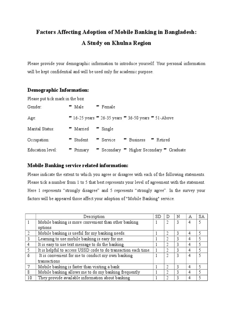 Factors Affecting Adoption of Mobile Banking in Bangladesh: A Study On ...