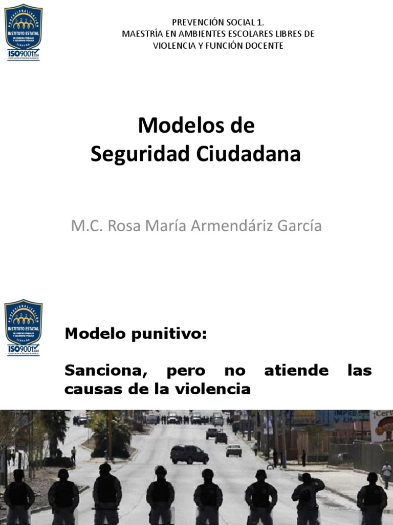 Modelos de Seguridad Ciudadana y Prevención | PDF | Estado (política ...