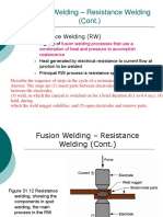 Fusion Welding - Resistance Welding (Cont.)