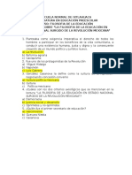 Preguntas de "La Filosofia de La Educación en Estado Nacional Surgido de La Revolución Mexicana"