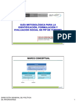 Metodología para La Identificación y Formulación y Evaluación Social de Un Pip Turismo