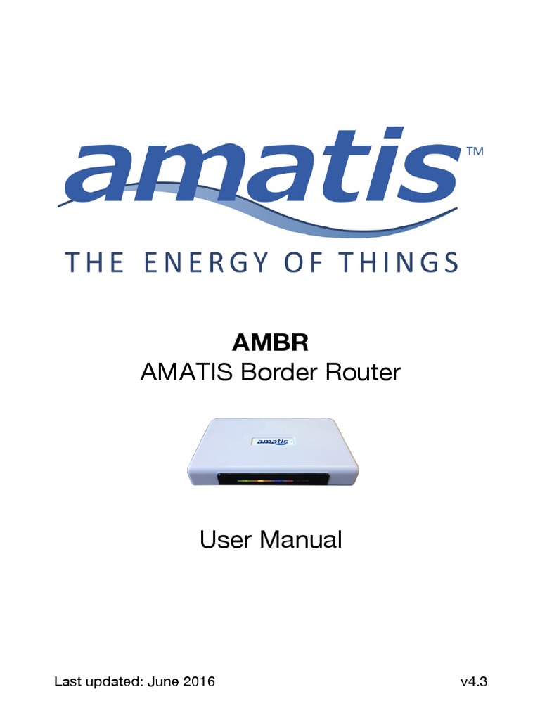 AMBR User Manual v4.3 | PDF | Booting | Transmission Control Protocol