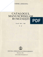 Catalogul Manuscriselor Românești II PDF