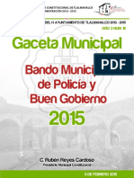 Bando Municipal 2015 Tlalmanalco