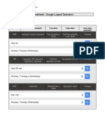 Cheatsheet Googles Logical Operators