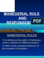 Manegerial Role AND Responsebility
