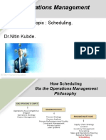 Operations Management: Topic: Scheduling. DR - Nitin Kubde