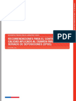 Recomendaciones para El Control de Calidad EPSD - ISP