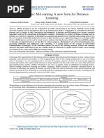 Survey Paper: M-Learning A New Form For Distance Learning