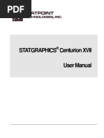 Statgraphics Centurion XVII User Manual