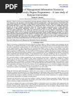 Application of Management Information System in Marketing University Degree Programmes - A case study of Kenyan Universities