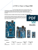 Beda Arduino Uno Vs Nano Vs Mega 2560 Vs Pro Mini