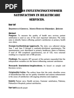Download Factors Influencing Customer Satisfaction in Healthcare Services by umar SN315411319 doc pdf