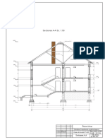 Sectiunea A-A Sc. 1:50: Catedra Constructii Arhitectonice Casa de Locuit P+1E Proiect de An