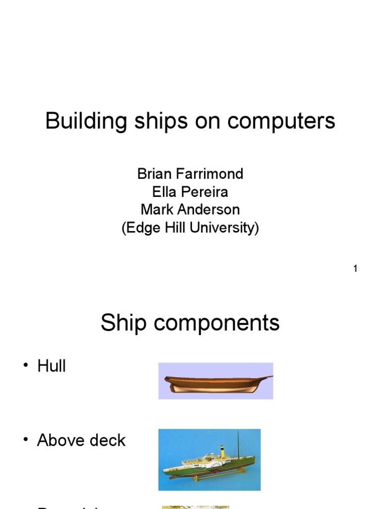 Ship Design and Simulation Overview | PDF | Hull (Watercraft) | Stern
