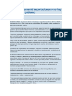 Argentina Aumentó Importaciones y No Hay Trabas