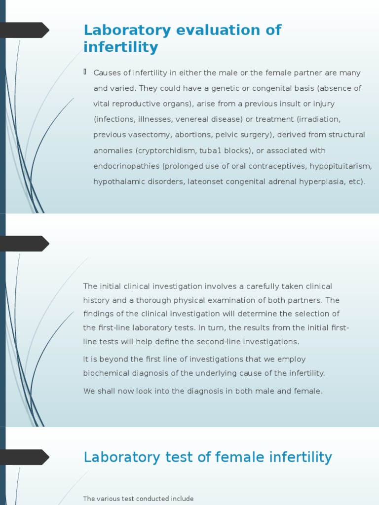 Female Infertility Diagnostic Evaluation | PDF | Gynaecology ...