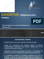 Comparacion de Diligencia de Exhortos Con o Sin Convenio.