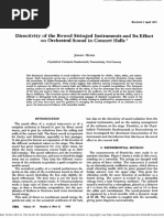 Jasa1971 - Meyer - Directivity of The Bowed Stringed Instruments and Its Effect On Orchestral Sound I