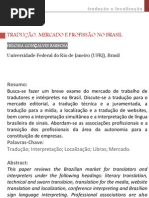 Tradução, Mercado e Profissão no Brasil