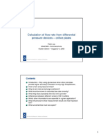 Calculation of Flow Rate for Orifice Plates