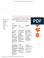 Fictional Characters and Famous People by Initials To Be Used As Mnemonics