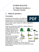 Material Genético y División Celular: ADN, Cromosomas y Genotipo