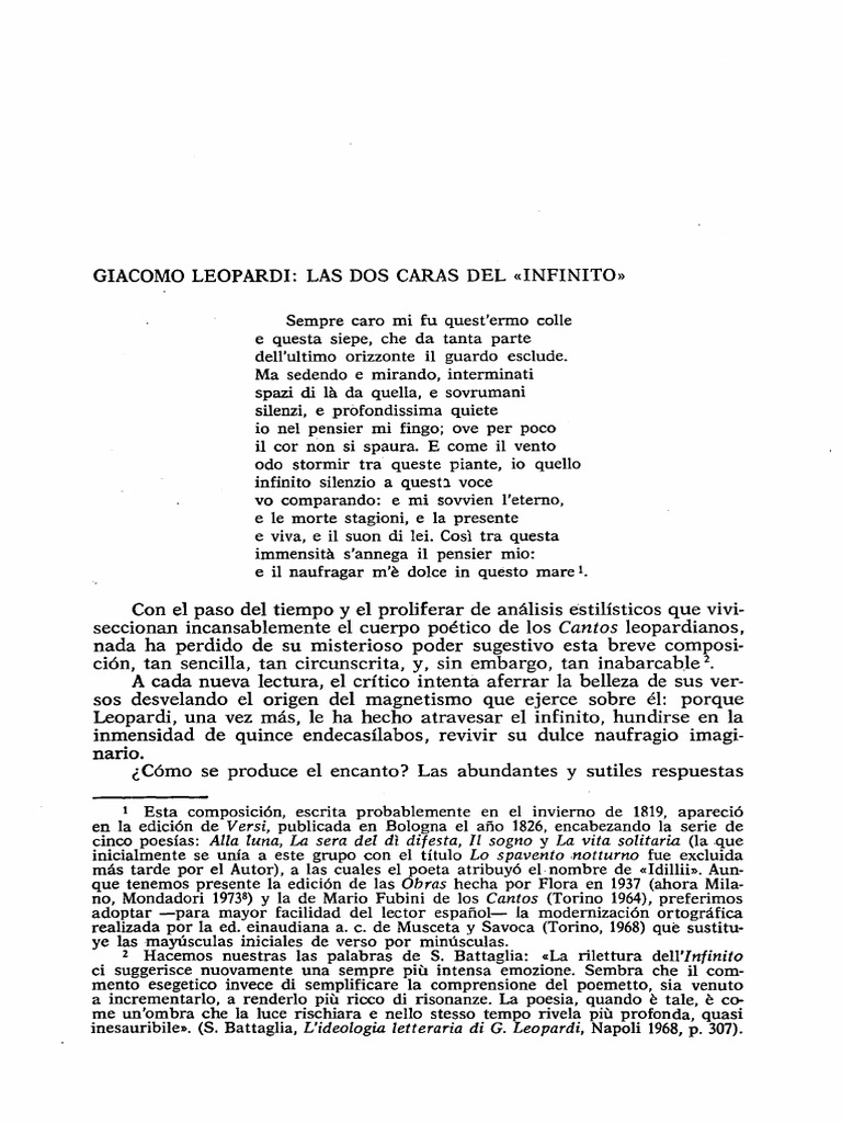 Análisis Del Poema Infinito Pdf Adjetivo Infinito