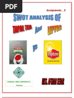 Download Swot Analysis bw Lipton and Tapal by ali SN31547257 doc pdf