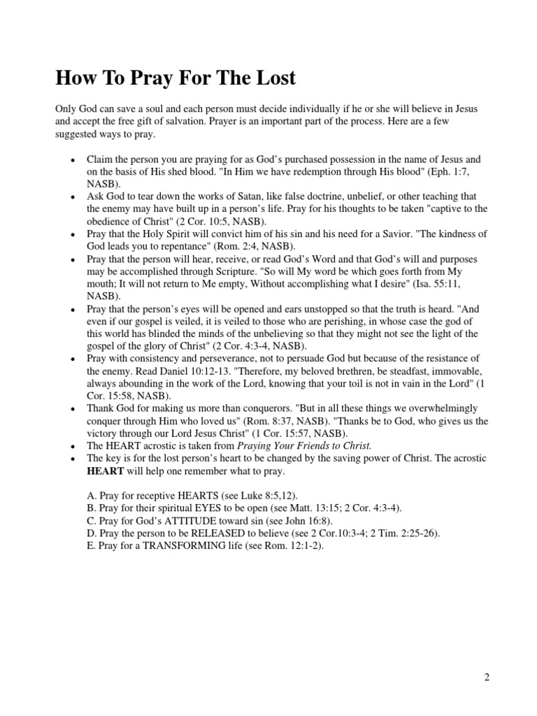 Effective Prayers for the Lost Souls | PDF | Jesus | Prayer