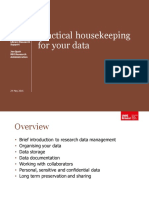 Practical Housekeeping For Your Data