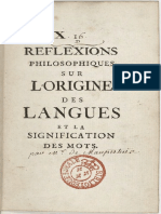 Maupertuis Réflexions Philosophiques Sur Lorigine Des Langues9